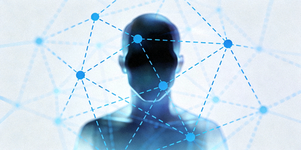 匿名浏览概念图：人物轮廓与隐藏的网络连接线，象征加密匿名上网